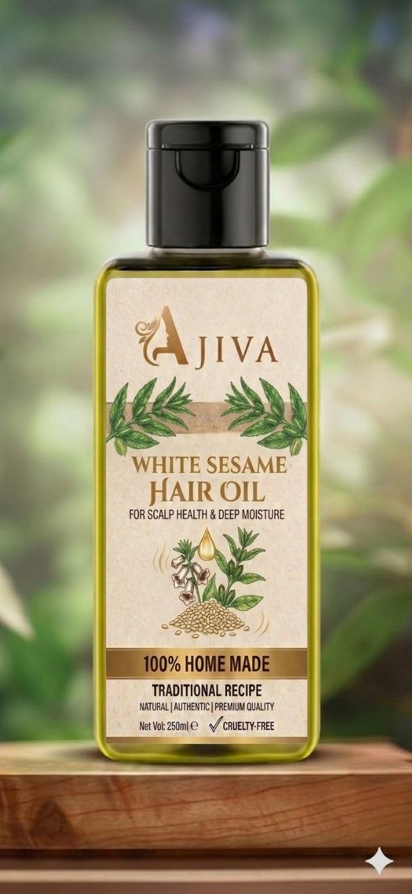 White Sesame Oil for Hair Growth 100ml, Reduce Hair Fall Natural, No Mineral Oil & Preservatives