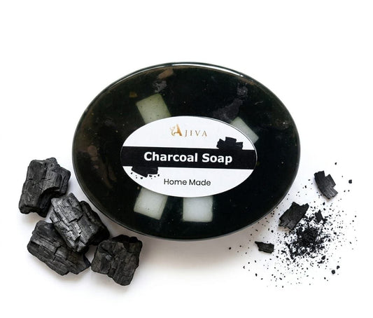 Ajiva Turmeric Charcoal Body Cleanser Natural Body Cleansing Soap for Men & Women (100 gm-Pack of 4)