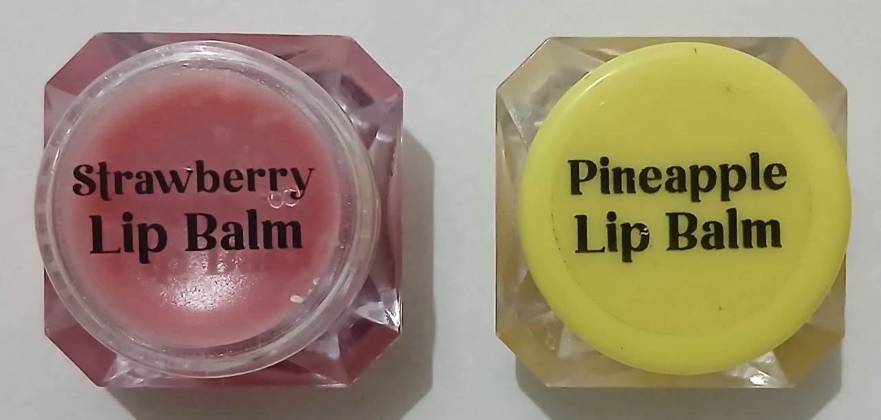 Lip Tins Rose&pineapple Provides Hydration, Sheer Pink Tint & Glossy Shine lip blam (pack 0f 2)