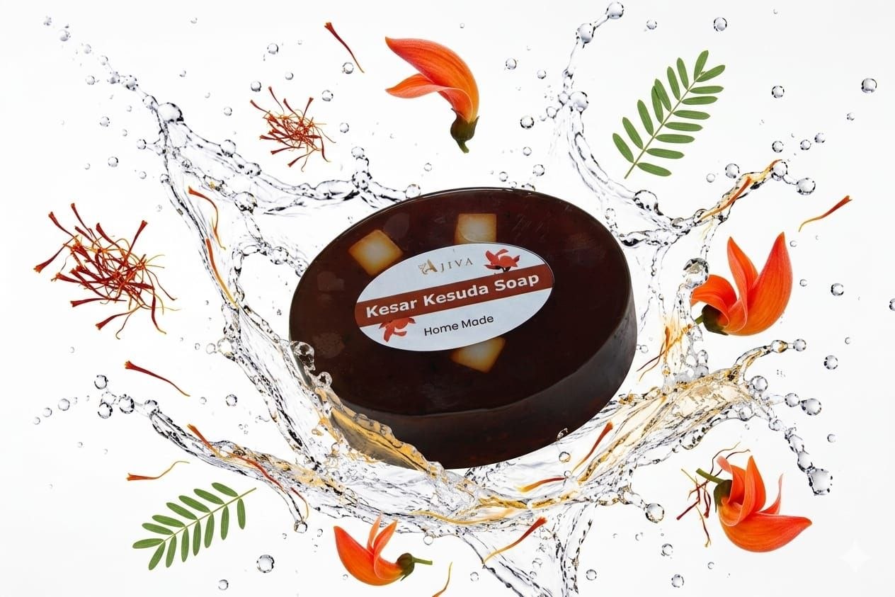 Hand Made Real Kesar Bath soap for Unisex, Best for All types of skin (pack of 4) 100g each