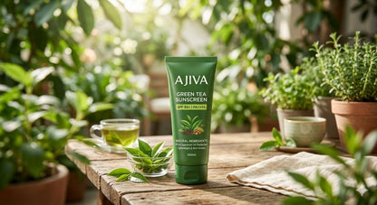 Ajiva Green Tea & Zinc Super-Matte Gel Sunscreen SPF 50 PA ++++ | 100g | Formulated for Oily, Combination and Acne Prone Skin