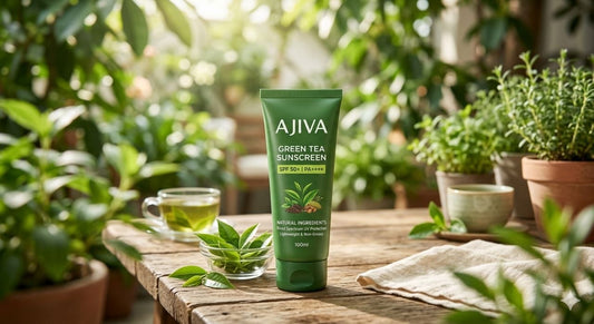 Ajiva Green Tea & Zinc Super-Matte Gel Sunscreen SPF 50 PA ++++ | 100g | Formulated for Oily, Combination and Acne Prone Skin