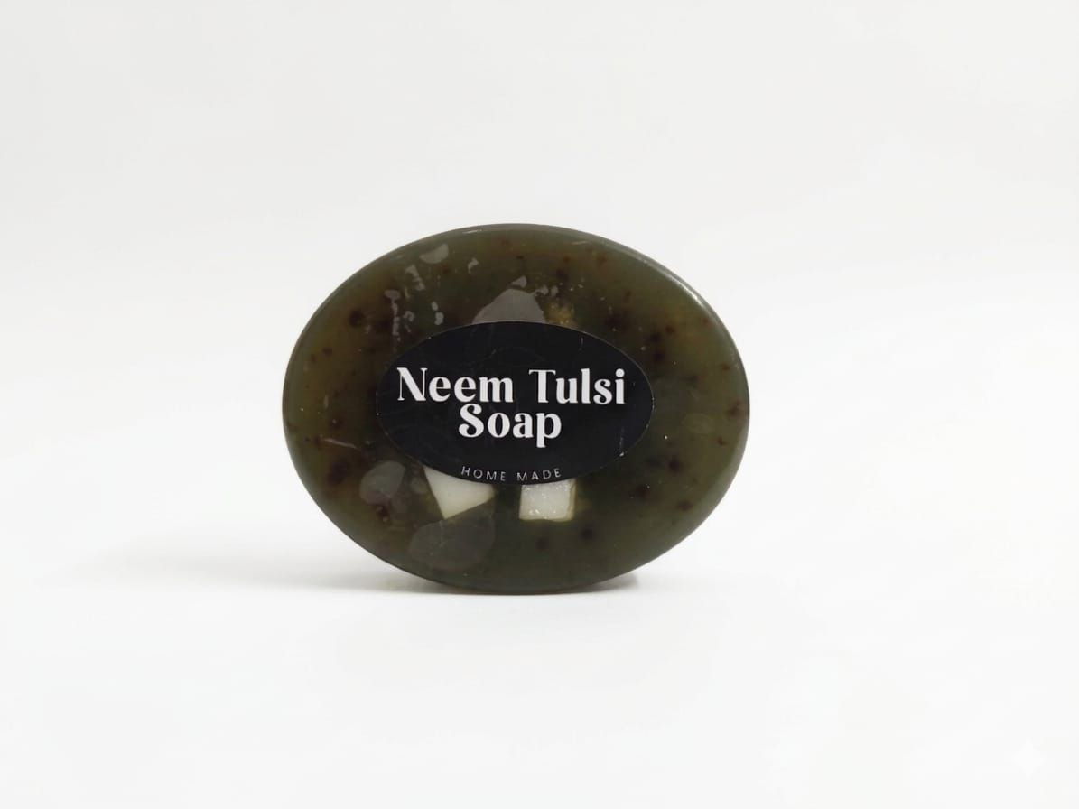 Ajiva Neem Tulsi Herbal Body Cleanser Soap for Men and Women (100g, Pack of 4)
