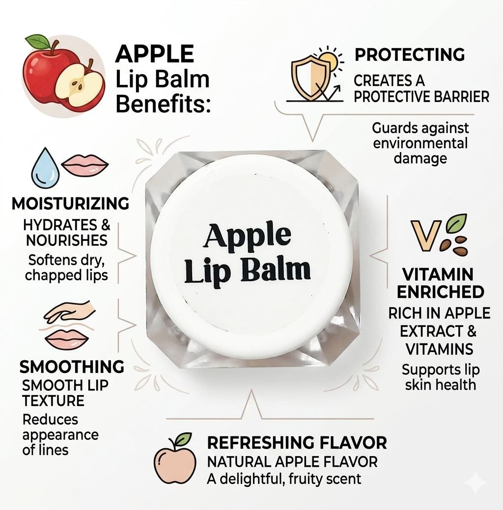 Apple-pineapple Brightening Lip Balm for Dark Lips with Peptides & Vitamin C (pack of-2)