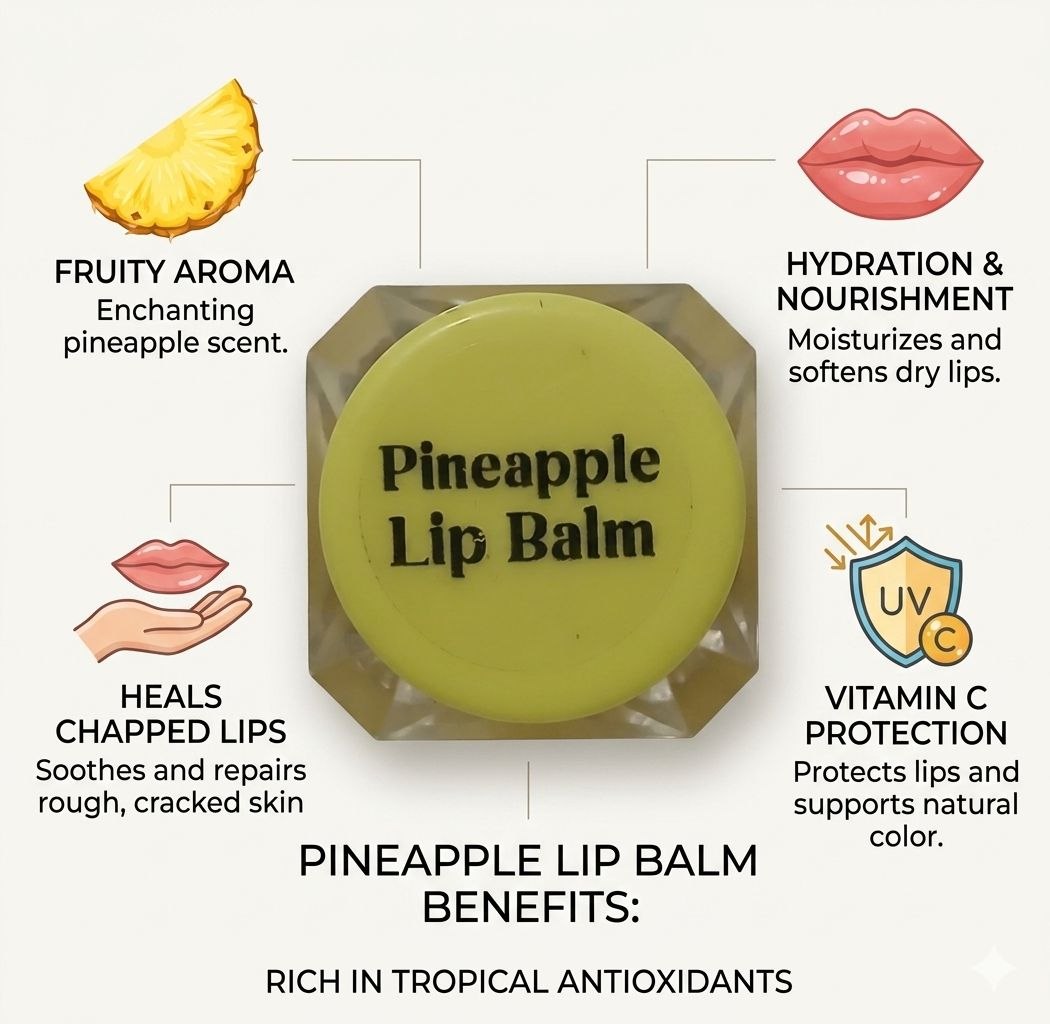 Coffee&pineapple Lip Balm or Moisturization (10gm) (pack of 2)