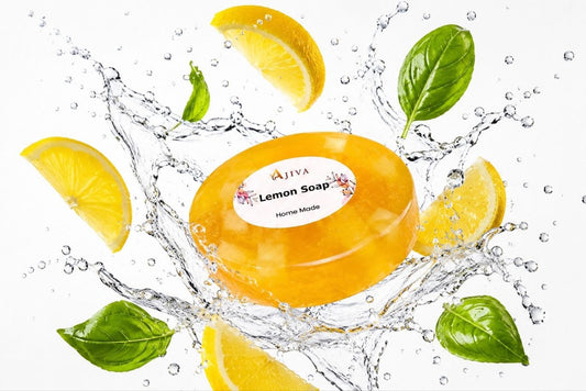 Ajiva Lemon Herbal Body Soap for Men and Women (100g, Pack of 4)